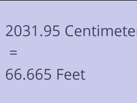 2031.95 CM TO FEET