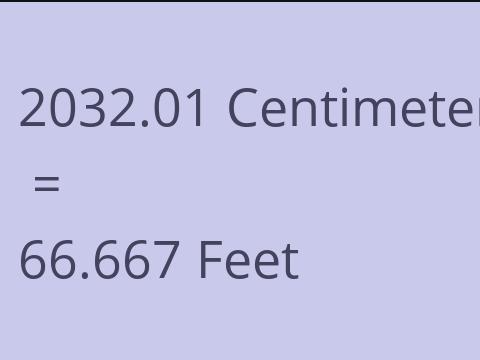 2032.01 CM TO FEET