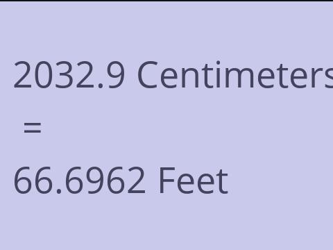 2032.9 CM TO FEET