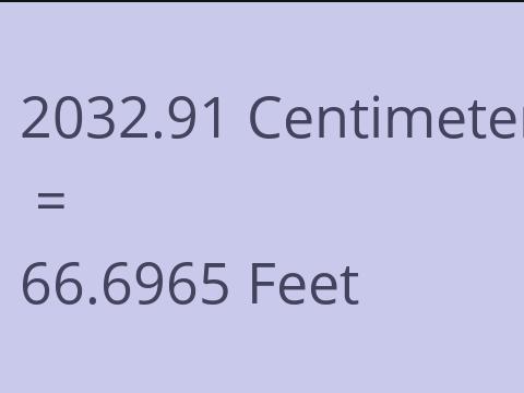 2032.91 CM TO FEET