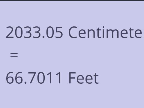 2033.05 CM TO FEET