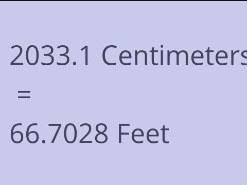 2033.1 CM TO FEET