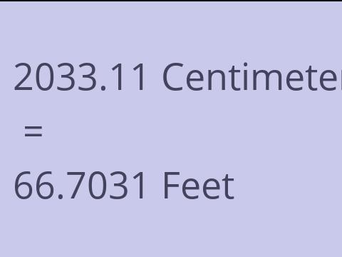 2033.11 CM TO FEET