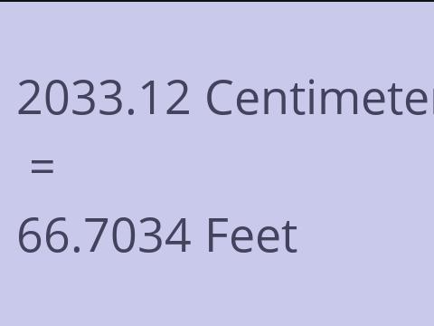 2033.12 CM TO FEET