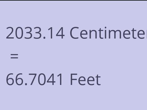 2033.14 CM TO FEET