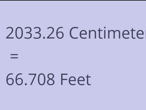 2033.26 CM TO FEET