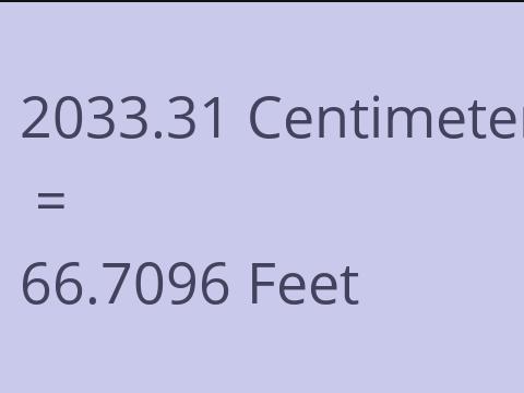 2033.31 CM TO FEET