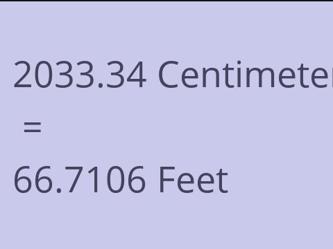 2033.34 CM TO FEET