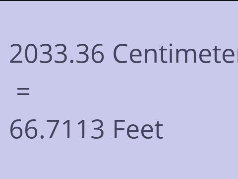 2033.36 CM TO FEET