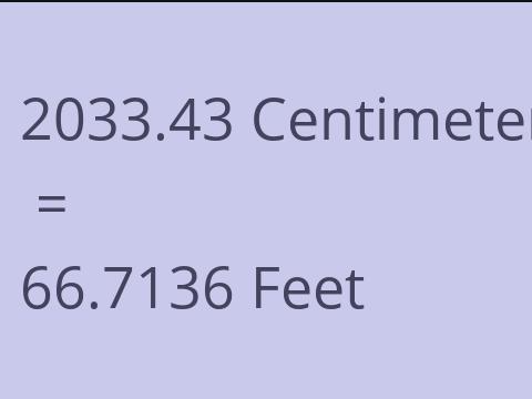 2033.43 CM TO FEET