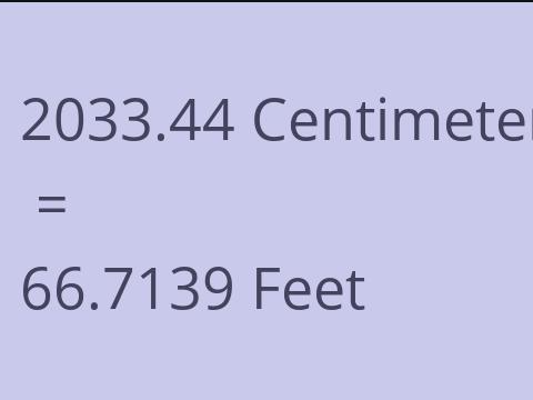 2033.44 CM TO FEET