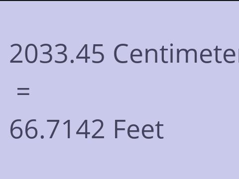 2033.45 CM TO FEET