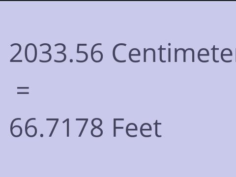 2033.56 CM TO FEET
