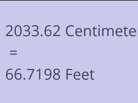 2033.62 CM TO FEET