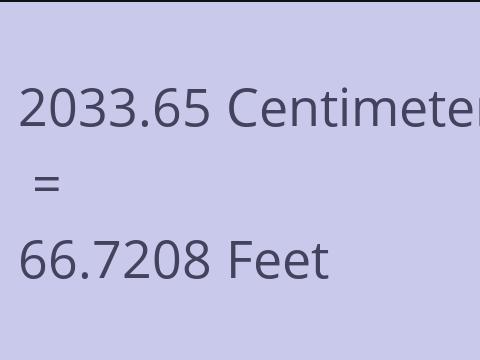 2033.65 CM TO FEET