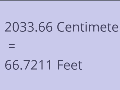 2033.66 CM TO FEET