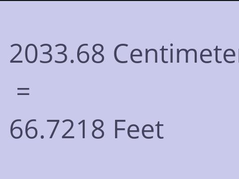 2033.68 CM TO FEET