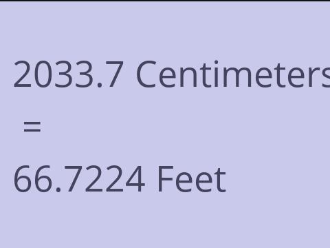 2033.7 CM TO FEET