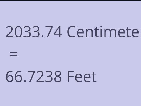 2033.74 CM TO FEET