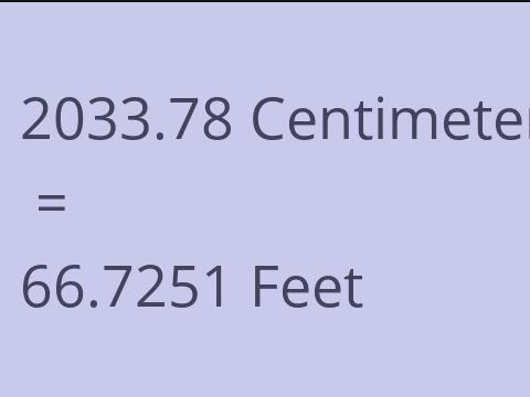 2033.78 CM TO FEET