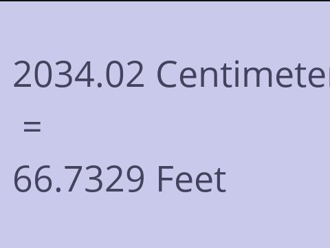 2034.02 CM TO FEET