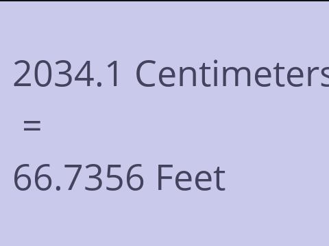 2034.1 CM TO FEET