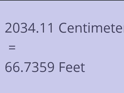 2034.11 CM TO FEET