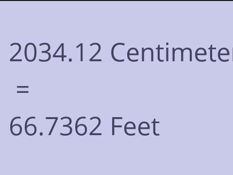 2034.12 CM TO FEET