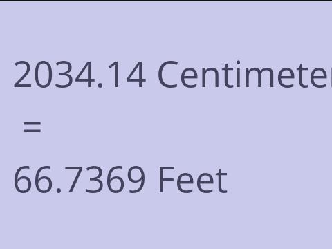 2034.14 CM TO FEET