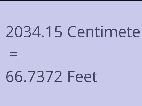 2034.15 CM TO FEET