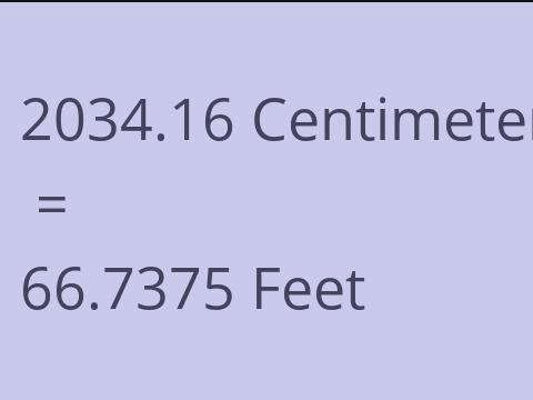 2034.16 CM TO FEET