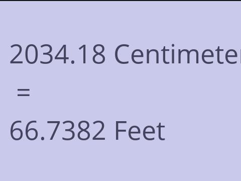 2034.18 CM TO FEET