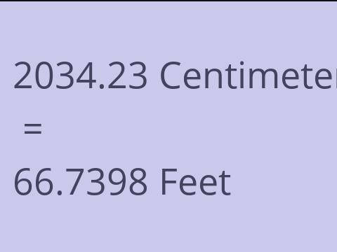 2034.23 CM TO FEET