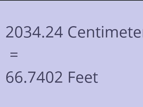 2034.24 CM TO FEET