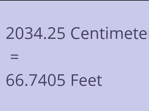 2034.25 CM TO FEET