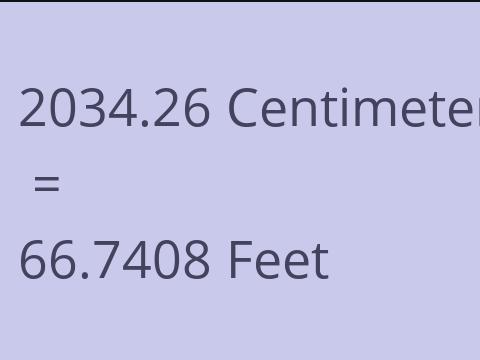2034.26 CM TO FEET