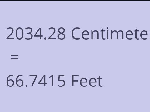 2034.28 CM TO FEET