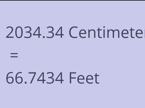 2034.34 CM TO FEET