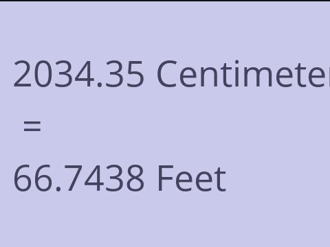 2034.35 CM TO FEET