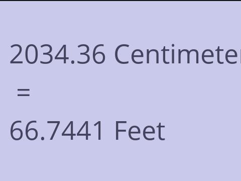 2034.36 CM TO FEET