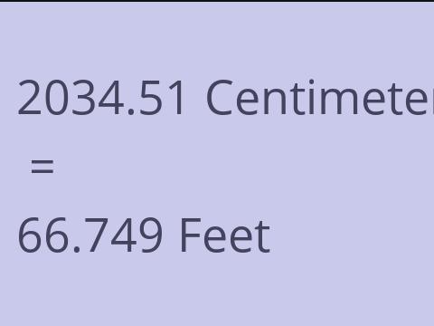 2034.51 CM TO FEET