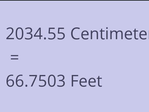 2034.55 CM TO FEET