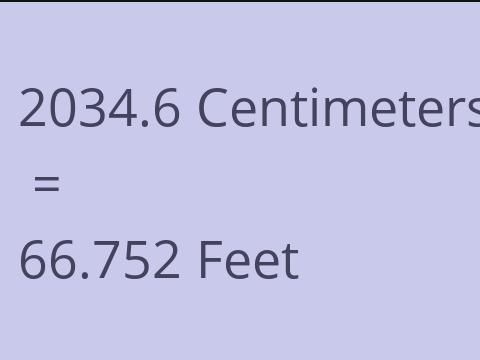 2034.6 CM TO FEET