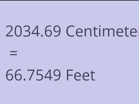 2034.69 CM TO FEET