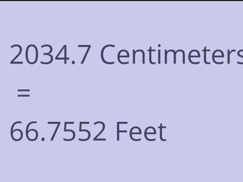 2034.7 CM TO FEET