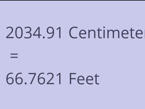 2034.91 CM TO FEET