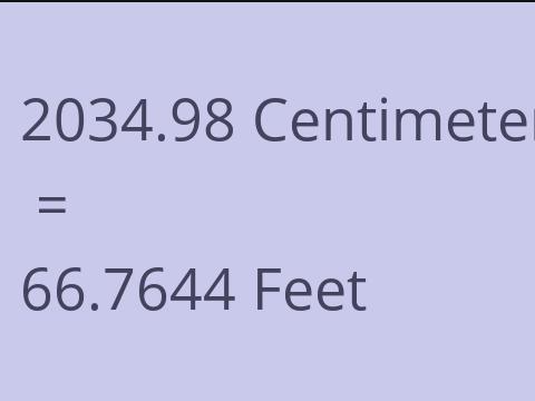 2034.98 CM TO FEET