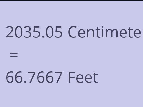 2035.05 CM TO FEET