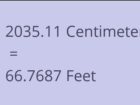 2035.11 CM TO FEET