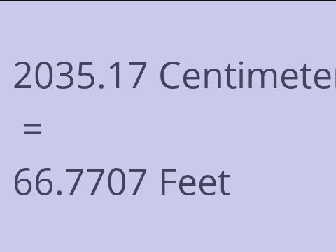 2035.17 CM TO FEET